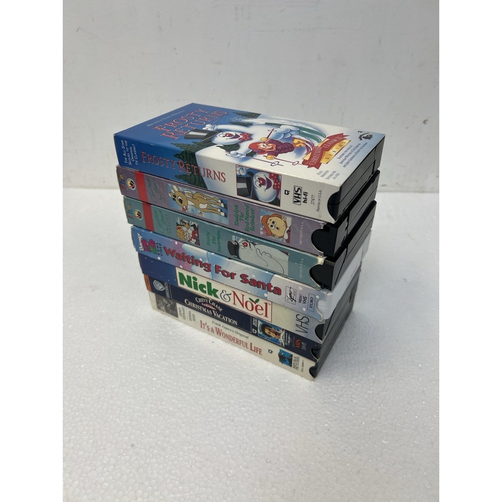 Vintage Christmas VHS Lot Frosty the Snowman RUDOLPH Classics NICK & NOEL Barney